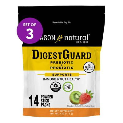 Mason Natural Vitamins & Supplements 1828-14 - Digest Guard Prebiotic + Probiotic Powder Stick - 3 Packs of 14