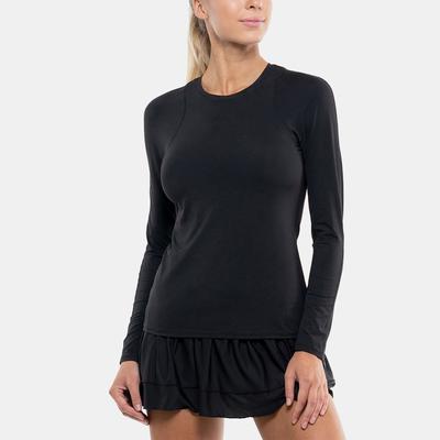 Lucky in Love LUV Protection Breeze L/S Crew Women's Tennis Apparel Black