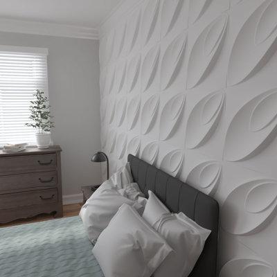 Ekena Millwork Iris EnduraWall Decorative 3D Wall Panel Vinyl/PVC/Vinyl in Gray/White | 1.379 D in | Wayfair WP20X20IRWH