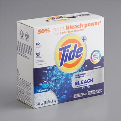 Tide 84998 9 lb. / 144 oz. Laundry Detergent Powder Plus Bleach