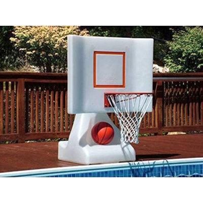 Good Ideas 44.13" Outdoor Poolside Basketball Hoop (Ball Included) Plastic/Rubber in Orange/White | 44.13 H x 32 W x 44 D in | Wayfair