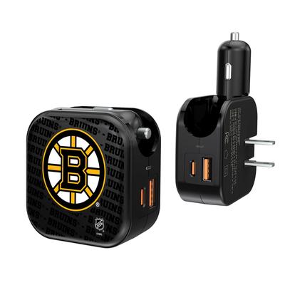 Boston Bruins Team Logo Dual Port USB Car & Home Charger