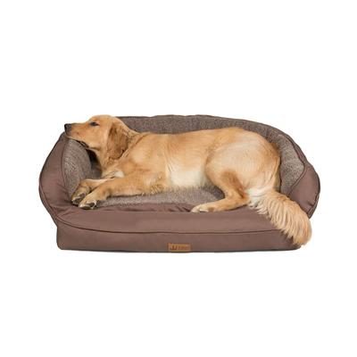 3 Dog Pet Supply EZ Wash Memory Foam Fleece Headrest Dog Bed, 33