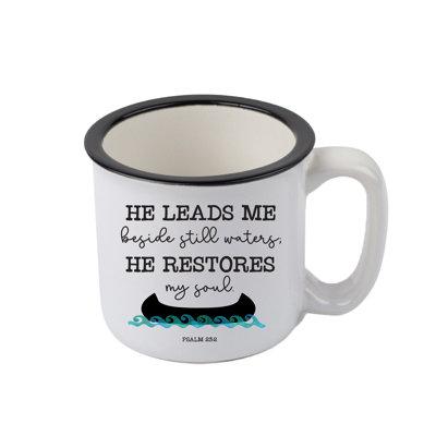 Trinx Lake Life Mug-He Leads Me Beside Still Waters, Size 4.625 H in | Wayfair 6092D93902644548AF4A73112E581795