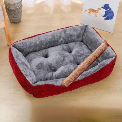 Tucker Murphy Pet™ Dog Kennel Mat Sleeping Mat Pet Supplies Cotton in Red | 6 H x 35.5 W x 27.5 D in | Wayfair 91559DDAB8B64CF2A1D3ACE6259B7FC3