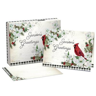 The Holiday Aisle® Season"s Greetings Boxed Christmas Cards | 5.9 H x 7.64 W x 1.5 D in | Wayfair 6CD6C70307FA420D95AE7740E6B415DA