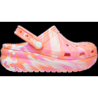 Crocs Papaya / Multi Kids' Cutie Crush Marbled Clog Shoes