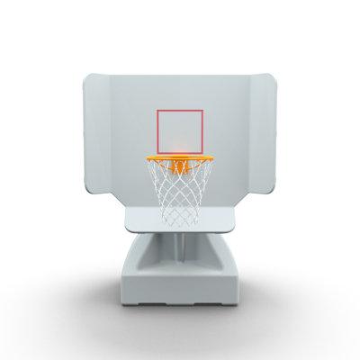 Good Ideas Varsity Height Adjustable Steel Outdoor Basketball Hoop (Ball Included) Steel/Rubber in Gray/Orange/White | 58 H x 53 W x 48 D in | Wayfair