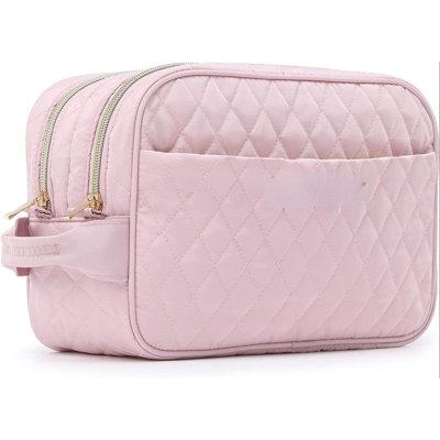Rebrilliant Kaniz Travel Bag in Pink | 7.1 H x 10.2 W x 4.3 D in | Wayfair DD11F218D80B427EAA804A987F9A3FB3