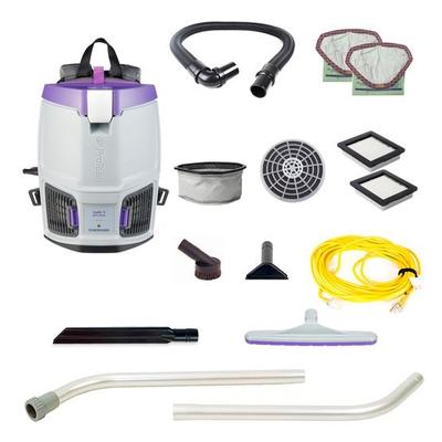 ProTeam GoFit 3, 3 quart Backpack Vacuum #107714 with Xover Multi-Surface Two-Piece Wand Tool Kit #107098