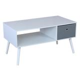 Home Basics Coffee Table with Non-Woven Bin by HDS Trading Corp in White