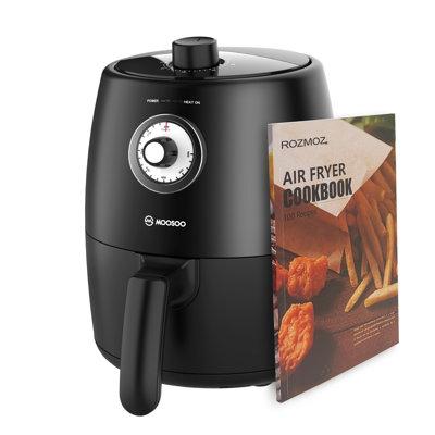 Prep & Savour Carmeron Small Air Fryer, 2QT w/ Adjustable Temperature Control, Air Fryer Paper Liner Plastic in Black | Wayfair