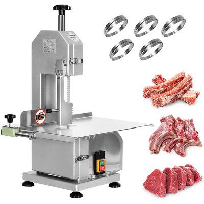 Domccy® Electric Bone Saw Machine 750w Commercial Frozen Meat Cutting Machine 110v Bone Bandsaw Slicer Cutter Equipped w/ 6 Saw Blades | Wayfair