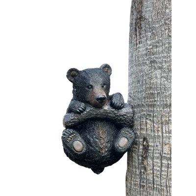 Loon Peak® Bear Cub Hanging on Branch Outdoor Garden Décor Resin/Plastic | 13.3 H x 9 W x 8.25 D in | Wayfair A741D0D9344E4D459572DE8ACD199789