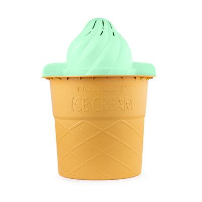 Nostalgia Swirl Cone Ice Cream Maker, 4 Quarts, Soft Serve Machine for Ice Cream, Frozen Yogurt in Green | 13 H x 13 W x 13 D in | Wayfair