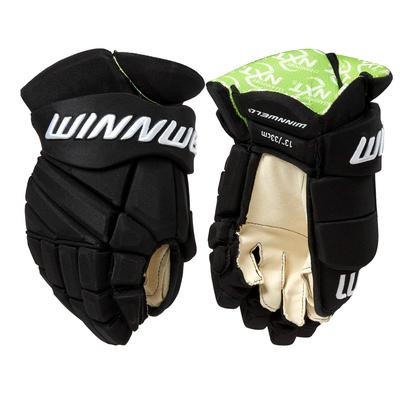 Winnwell Senior AMP700 Pro Knit Hockey Gloves Black