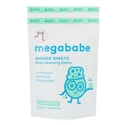 Plus Size Women's Cucumber Mint Shower Sheets by Megababe in O (Size ONE SIZE)