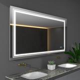 FRALIMK LED Makeup Bathroom Mirror w/ 3 Light Color, Anti-Fog Dimmable LED Lighted Bathroom Vanity Mirror, Glass in White | Wayfair