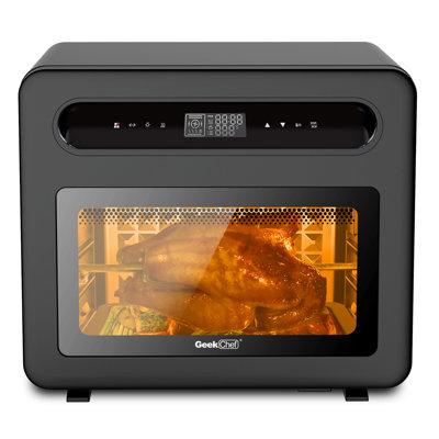 Oldken Steam Convection Toaster Oven in Black, Size 15.04 H x 17.13 W x 14.96 D in | Wayfair HPWVP7-
