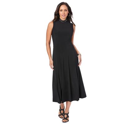 Plus Size Women's Jeweled Mock Neck Dress by Jessica London in Black (Size 22 W)