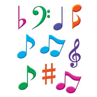 Teacher Created Resources Musical Notes Accents in Blue/Green/Pink | 10 H x 7.2 W x 1.2 D in | Wayfair TCR5417-3