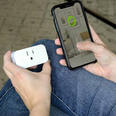 Simply Conserve 15-Amp Smart Wi-Fi & Bluetooth Plug in White | 2 H x 1.6 W x 2.9 D in | Wayfair SS-15A1-WiFi-BLE-2PK