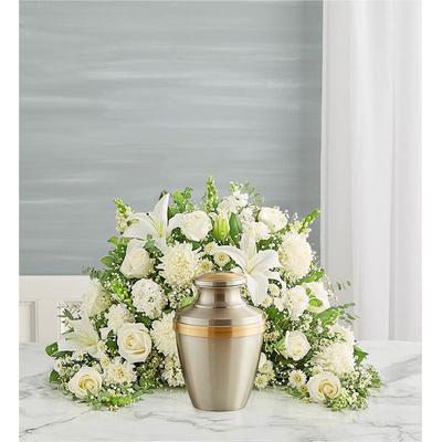 1-800-Flowers Everyday Gift Delivery Crescent Cremation Arrangement - All White Small