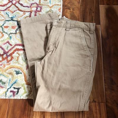 Carhartt Pants | Carhartt Mens 34 X 32 Khaki Casual Chino Twill Rugged Outdoor Pants Cotton | Color: Tan | Size: 34