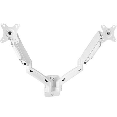 VIVO Pneumatic Articulating Arm Dual Monitor Wall Mount, 17" - 27" Screens in White, Size 9.75 H x 1.5 W x 3.0 D in | Wayfair MOUNT-V002GW