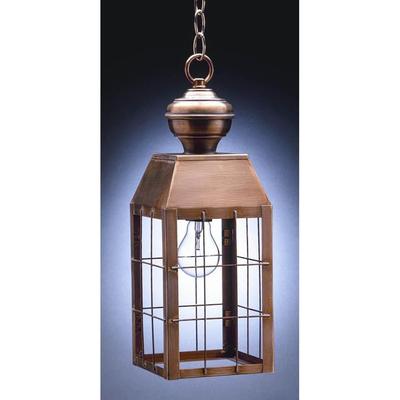 Northeast Lantern Woodcliffe 17 Inch Tall Outdoor Hanging Lantern - 8332-AB-MED-CLR