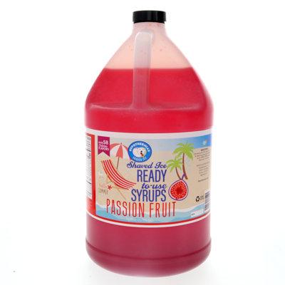 Hypothermias Passion Fruit Ready to Use Shaved Ice or Snow Cone Syrup Gallon (128 Fl. Oz) in Red | Wayfair 16155