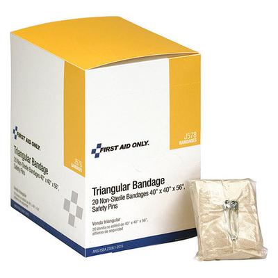FIRST AID ONLY J578 Triangular Sling/Bandage, 36 in. W, 20/Box