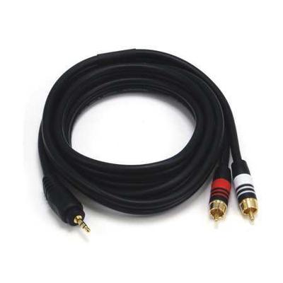 MONOPRICE 5598 A/V Cable, 3.5mm(M)/2 RCA(M),6ft