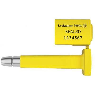 UNIVERSEAL L3000 L YELLOW50 Bolt Seal 3-1/2" x 21/64", Steel, Yellow, Pk50