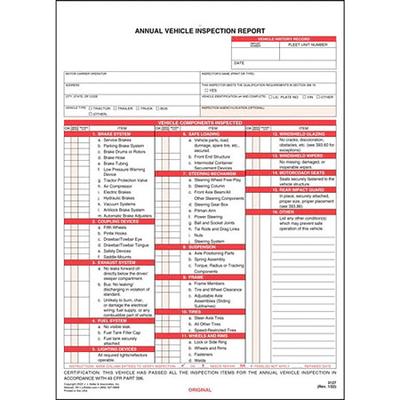 JJ KELLER 3127 Vehicle Inspection Report,PK10