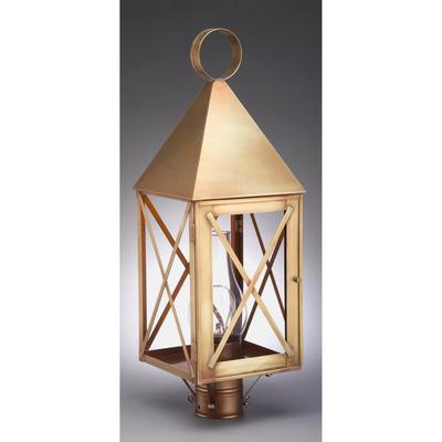 Northeast Lantern York 25 Inch Tall 3 Light Outdoor Post Lamp - 7053-AB-LT3-CLR