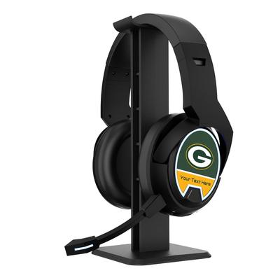 Green Bay Packers Personalized Bluetooth Gaming Headphones & Stand