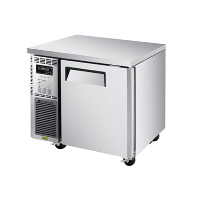 Turbo Air JUR-36S-N6 35 3/8" W Undercounter Refrigerator w/ (1) Section & (1) Door, 115v, Side-Mounted Compressor, Silver