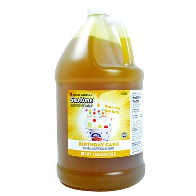 Gold Medal 1286 Birthday Cake Snow Cone Syrup, Ready-To-Use, (4) 1 gal Jugs