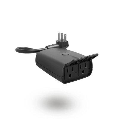 Brightech Smart Home 15 Amp 110-Volt Connection Type B Grounding Plug Connector (1-Pack) in Black | 2 H x 2.75 W x 4 D in | Wayfair SMRT-PLG-OTDR