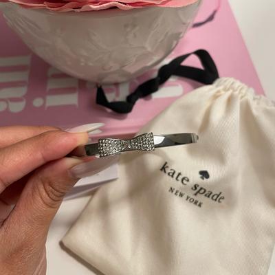 Kate Spade Jewelry | Kate Spade Diamond Bow Bangle | Color: Silver | Size: Os