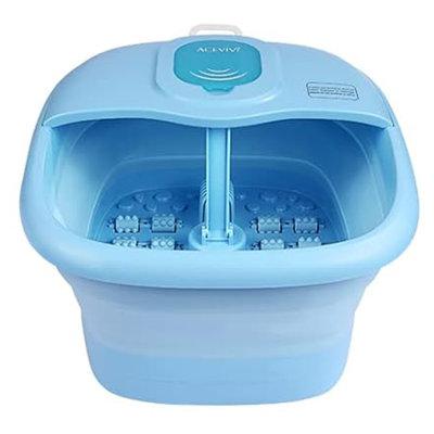 DreamDwell Home Collapsible Foot Bath Spa Massager W/Heat, ime&Temp Setting,6 Massage Roller, Bubbles, Remote Control in Blue | Wayfair