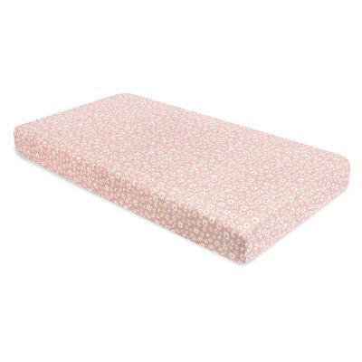 babyletto Daisy Muslin Crib Sheet in GOTS Certified Organic Cotton in Pink | 52 H x 28 W in | Wayfair T28035