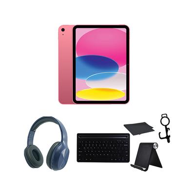Apple Tablets Pink/Blue - Pink 10th Gen 256GB Apple iPad & Blue Headphones Set