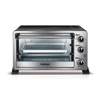Toshiba 6-slice Convection Toaster Oven, Stainless Steel in Gray, Size 10.79 H x 12.52 W x 18.94 D in | Wayfair MC25CEY-SS
