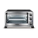 Toshiba 6-slice Convection Toaster Oven, Stainless Steel in Gray, Size 10.79 H x 12.52 W x 18.94 D in | Wayfair MC25CEY-SS
