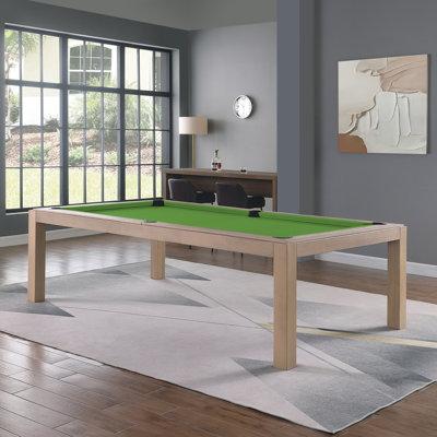 HomeSeason Olivia Slate Pool Table w/ Dining Top Solid Wood in Green/Gray | 31.9 H x 92.72 W x 53.43 D in | Wayfair CM2903-DW7-CM3904