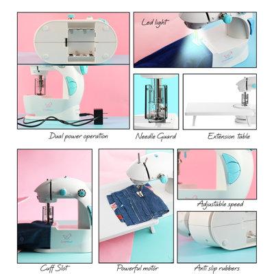 CraftBud Mechanical Sewing Machine | 7.9 H x 6.75 W x 4 D in | Wayfair WF-CB-MINISWNGSET