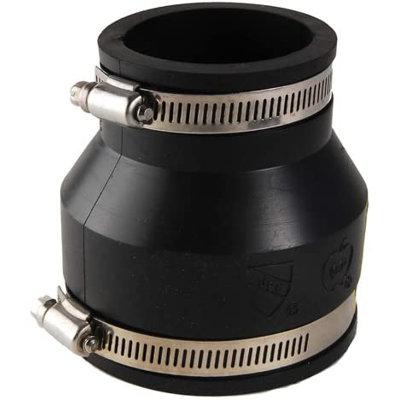 Avalon Rubber Flex Coupling 4 Inch X 3 Inch Stainless Steel in Black/Gray/Yellow | Wayfair 1605-13