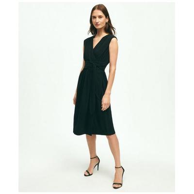 Brooks Brothers Women's Belted Crepe Dress | Black | Size 0